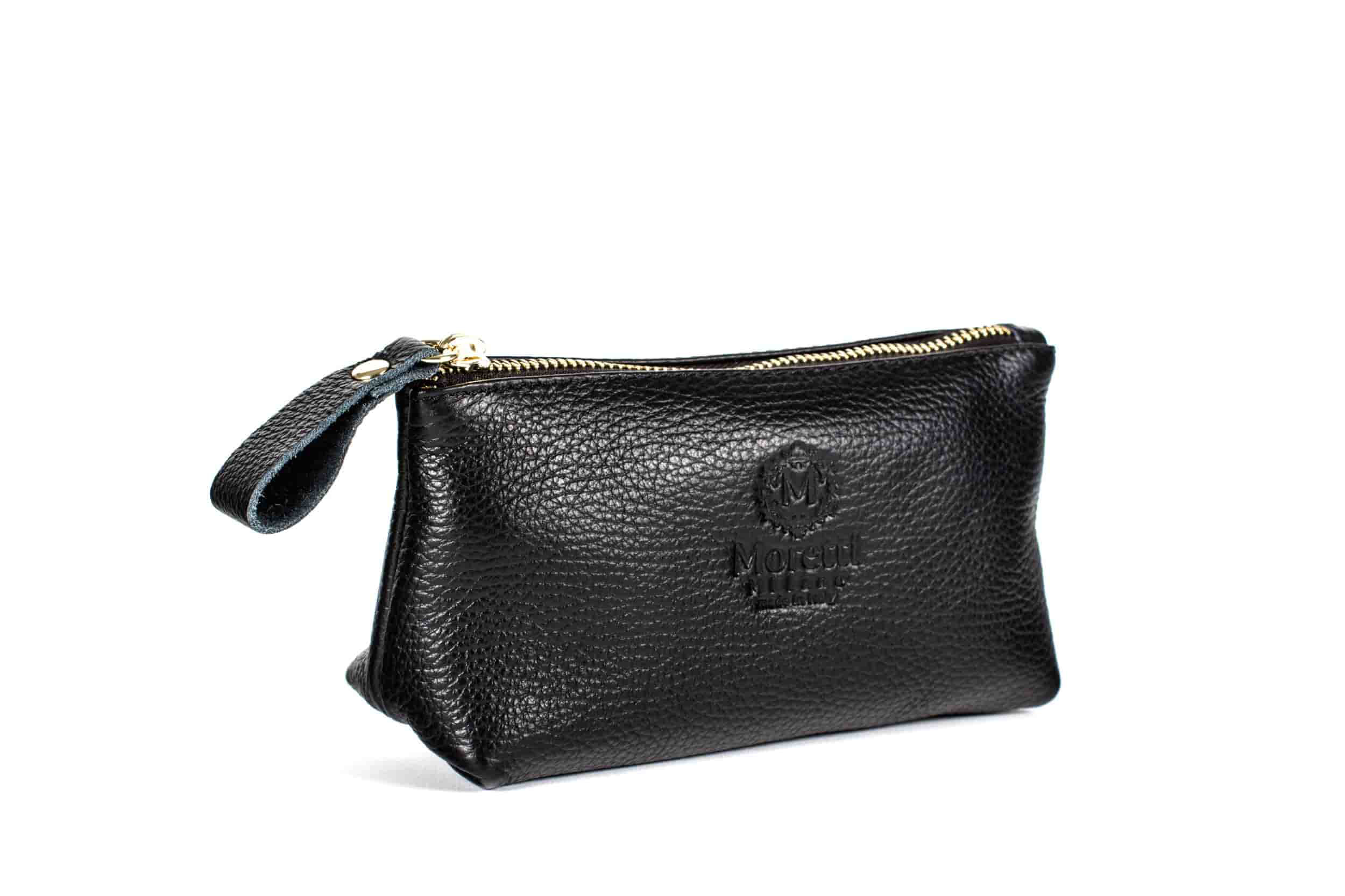 Leather Mini Clutch Petite Leather Makeup Bag Small -  Israel